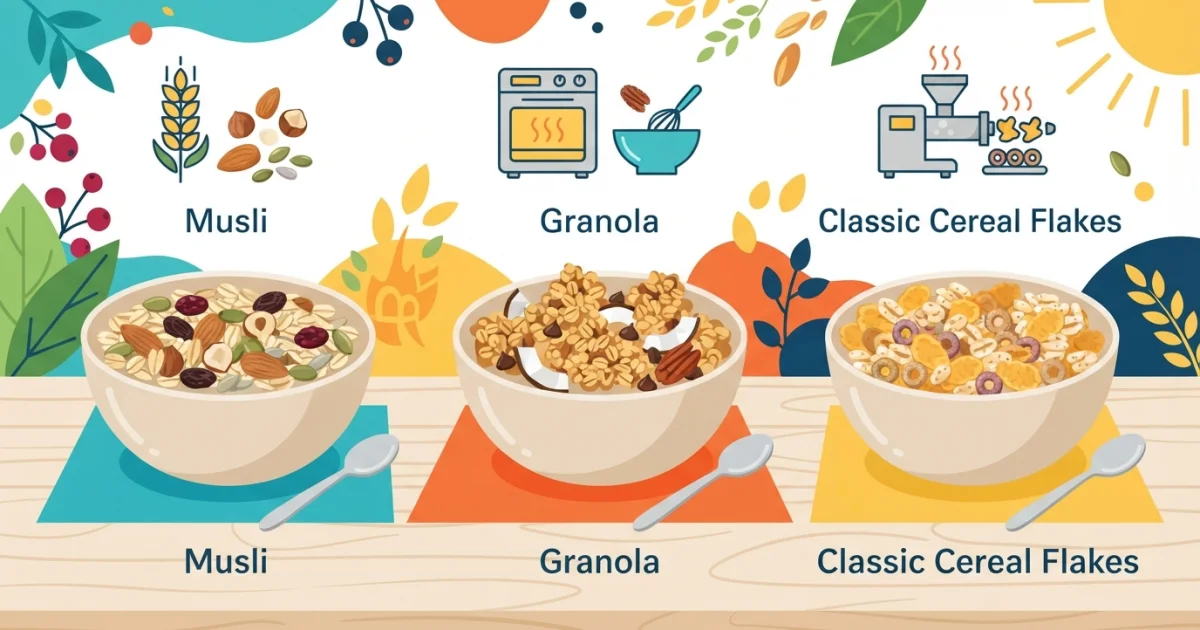 Granola, musli i płatki śniadaniowe: czym się różnią i jak czytać skład?
