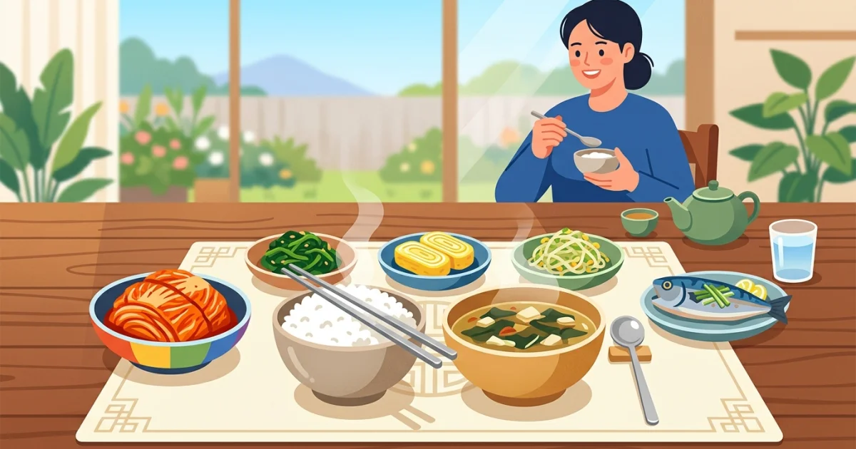Koreańskie śniadanie: ryż, zupa i kimchi zamiast kanapek