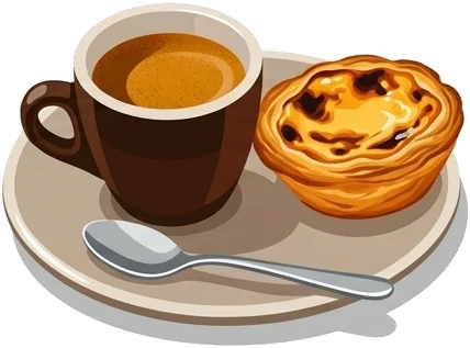 Portugalskie śniadanie: kawa, pastel de nata i słodki początek dnia