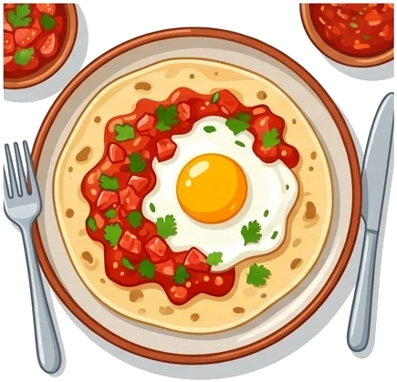 Śniadanie meksykańskie: jajka, tortilla i pikantny początek dnia